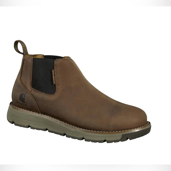 NEW CARHARTT MILLBROOK WATER RESISTANT 4" SOFT TOE ROMEO WEDGE BOOT SIZE: 8.5